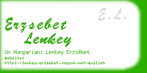 erzsebet lenkey business card