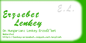 erzsebet lenkey business card